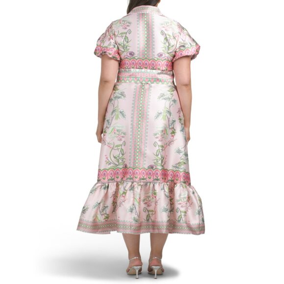 NANCY YANG Pink Shirt Dress Gown - Picture 2 of 2